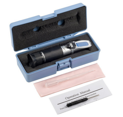 Refraktometr Cukromierz Wino 0-40% Brix + Alkohol Miernik Cukru Balingometr